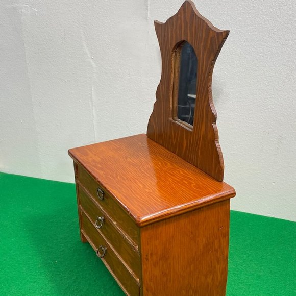 Gunther Mele 1970's Wooden Jewelry Box. Jewellery with Drawers. Vintage Wooden J - Picture 2 of 10